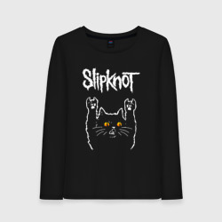 Женский лонгслив хлопок Slipknot rock cat