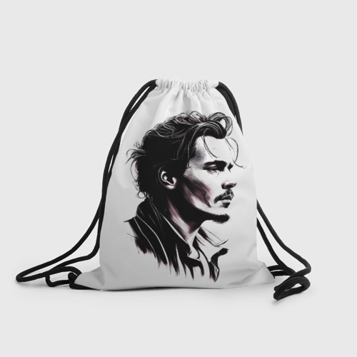 Рюкзак-мешок 3D Джонни Депп - чб рисунок