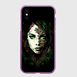Чехол для iPhone XS Max матовый Готическая девушка Весна