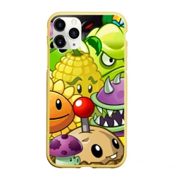 Чехол для iPhone 11 Pro Max матовый Растения против зомби
