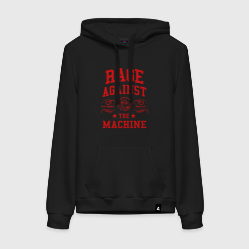 Женская толстовка хлопок Rage Against the Machine красный, цвет черный