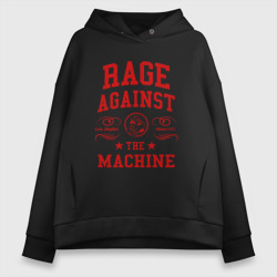 Женское худи Oversize хлопок Rage Against the Machine красный