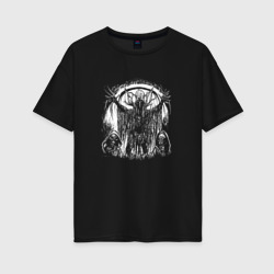 Женская футболка хлопок Oversize The necromancer of darkness