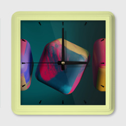 Абстрактный огромный куб – Настенные часы квадратные с принтом купить