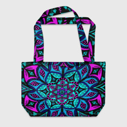 Пляжная сумка 3D Яркая цветная мандала