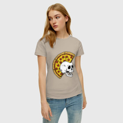 Женская футболка хлопок Pizza punk - фото 2