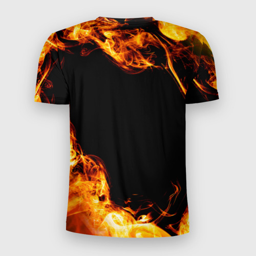 Мужская футболка 3D Slim System of a Down и пылающий огонь, цвет 3D печать - фото 2