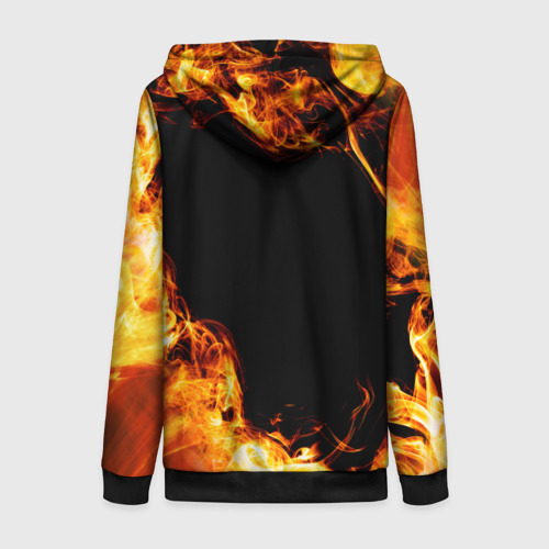 Женская толстовка 3D на молнии System of a Down и пылающий огонь, цвет черный - фото 2
