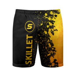 Мужские шорты спортивные Skillet - gold gradient: по-вертикали