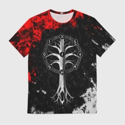 Мужская футболка 3D Руны девяти миров мирового древа