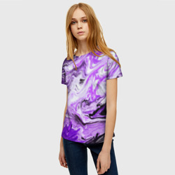 Женская футболка 3D Красочная абстракция - фото 2
