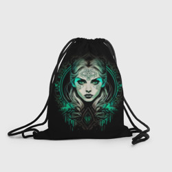 Рюкзак-мешок 3D Готическая ведьма на чёрном фоне