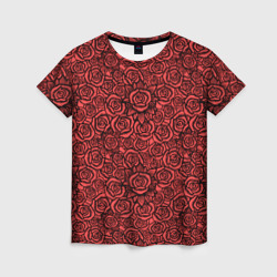 Готические розы ретро – Женская футболка 3D с принтом купить со скидкой в -23%