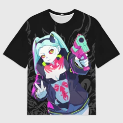 Женская футболка oversize 3D Ребекка: Cyberpunk