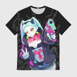 Мужская футболка 3D Ребекка: Cyberpunk