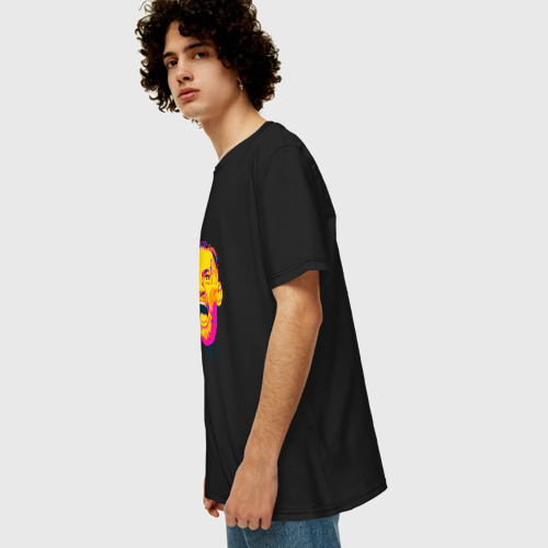 Мужская футболка хлопок Oversize с принтом Conor scream, вид сбоку #3