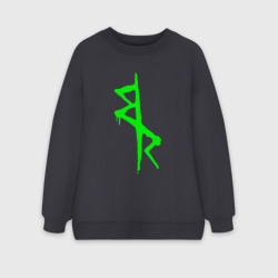 Женский свитшот oversize без начеса хлопок Logotype - Cyberpunk: Edgerunners