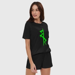 Женская пижама с шортиками хлопок Logotype - Cyberpunk: Edgerunners - фото 2
