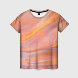 Оранжевая река и краски – Женская футболка 3D с принтом купить со скидкой в -23%