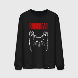 Мужской свитшот хлопок Radiohead рок кот