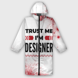 Мужской дождевик 3D Trust me I'm designer white