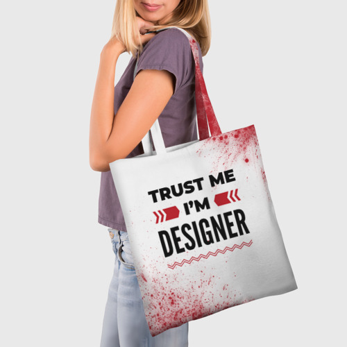 Шоппер 3D Trust me I'm designer white - фото 3