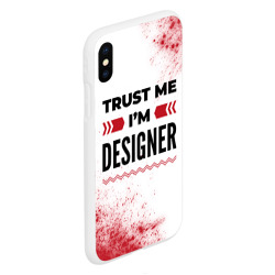 Чехол для iPhone XS Max матовый Trust me I'm designer white - фото 2