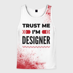 Мужская майка 3D Trust me I'm designer white