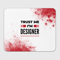 Прямоугольный коврик для мышки Trust me I'm designer white