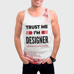 Мужская майка 3D Trust me I'm designer white - фото 2