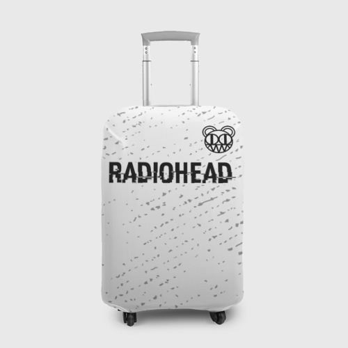 Чехол для чемодана 3D Radiohead glitch на светлом фоне: символ сверху