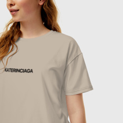 Женская футболка хлопок Oversize Katerinciaga - фото 2