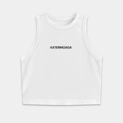 Женская укороченная майка-топ хлопок Katerinciaga