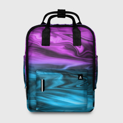 Женский рюкзак 3D Синий с фиолетовым размытый абстрактный узор