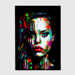 Постер Анджелина Джоли - поп-арт