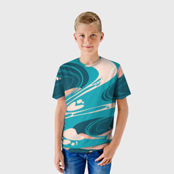 Детская футболка 3D Абстрактные разводы - текстура - фото 2