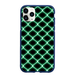 Чехол для iPhone 11 Pro матовый Зелёная неоновая сетка