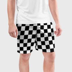 Мужские шорты спортивные Шахматные клетки - текстура - фото 2
