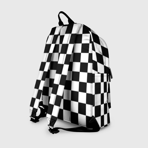Рюкзак 3D с принтом Шахматные клетки - текстура, вид сзади #1