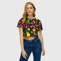 Женская футболка Crop-top 3D Mexican motifs - фото 2