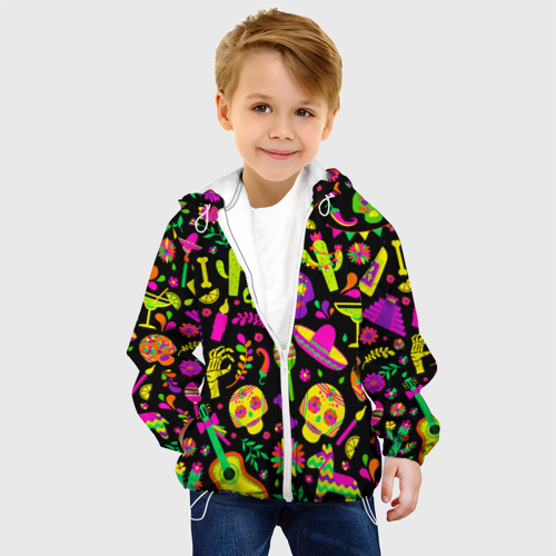 Детская куртка 3D Mexican motifs, цвет белый - фото 3