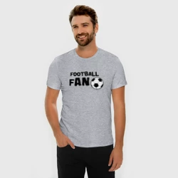 Мужская футболка хлопок Slim Фанат футбола надпись - фото 2