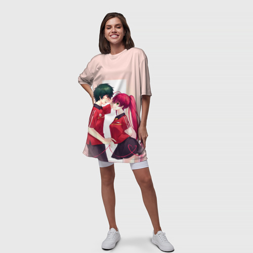 Платье-футболка 3D Повелитель тьмы на подработке - Эми и Садао, цвет 3D печать - фото 5