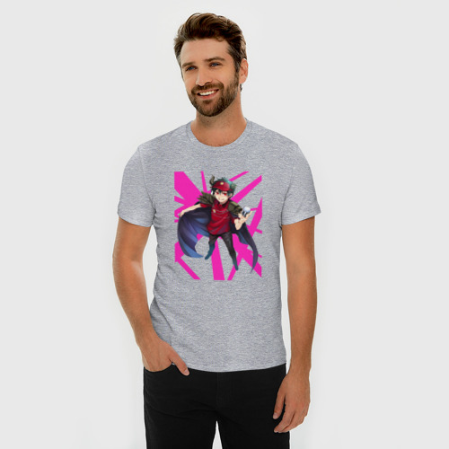 Мужская футболка хлопок Slim Повелитель тьмы на подработке - Сатан Джейкоб, цвет меланж - фото 3