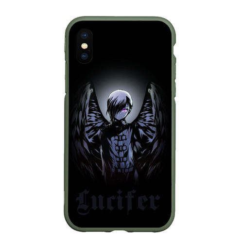 Чехол для iPhone XS Max матовый с принтом Повелитель тьмы на подработке - Падший ангел Люцифер, вид спереди #2