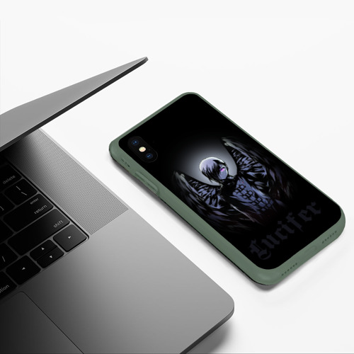 Чехол для iPhone XS Max матовый с принтом Повелитель тьмы на подработке - Падший ангел Люцифер, фото #5