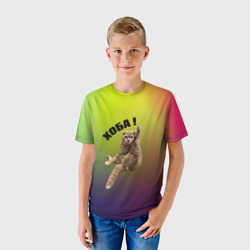 Детская футболка 3D Хоба кот - фото 2