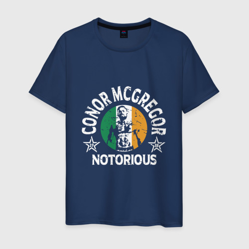 Мужская футболка из хлопка с принтом Конор - Ирландия, вид спереди №1