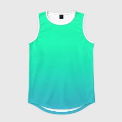 Мужская спортивная майка 3D Зеленый градиент
