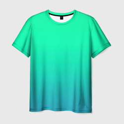 Мужская футболка 3D Зеленый градиент
